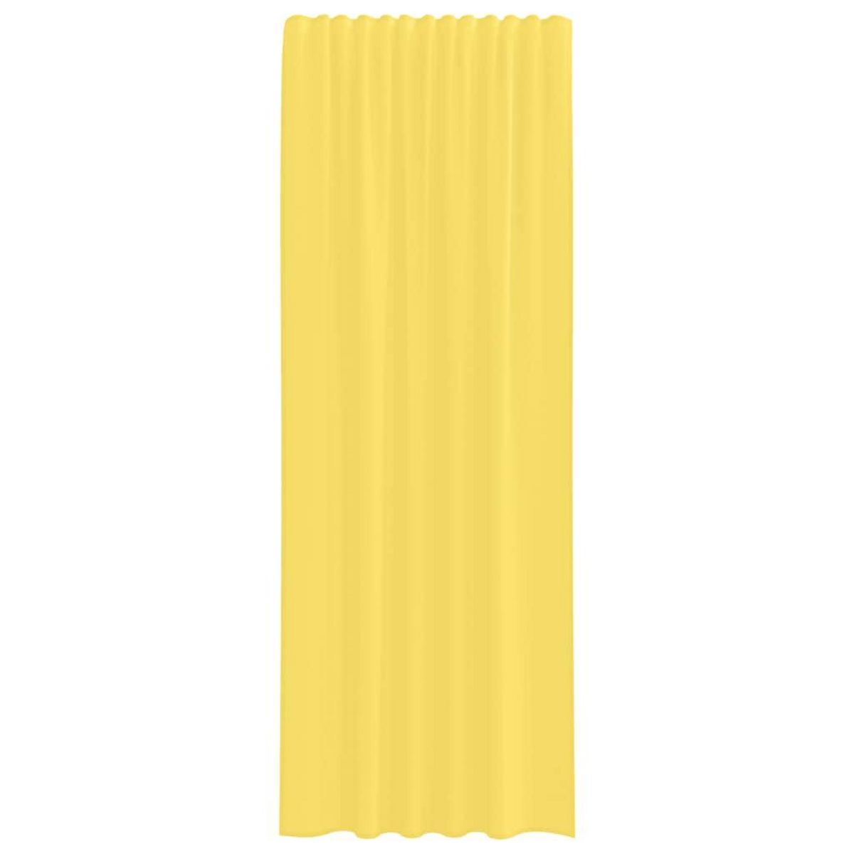 VIDAXL Rideaux en voile avec boucles 2 pcs jaune 140x260 cm