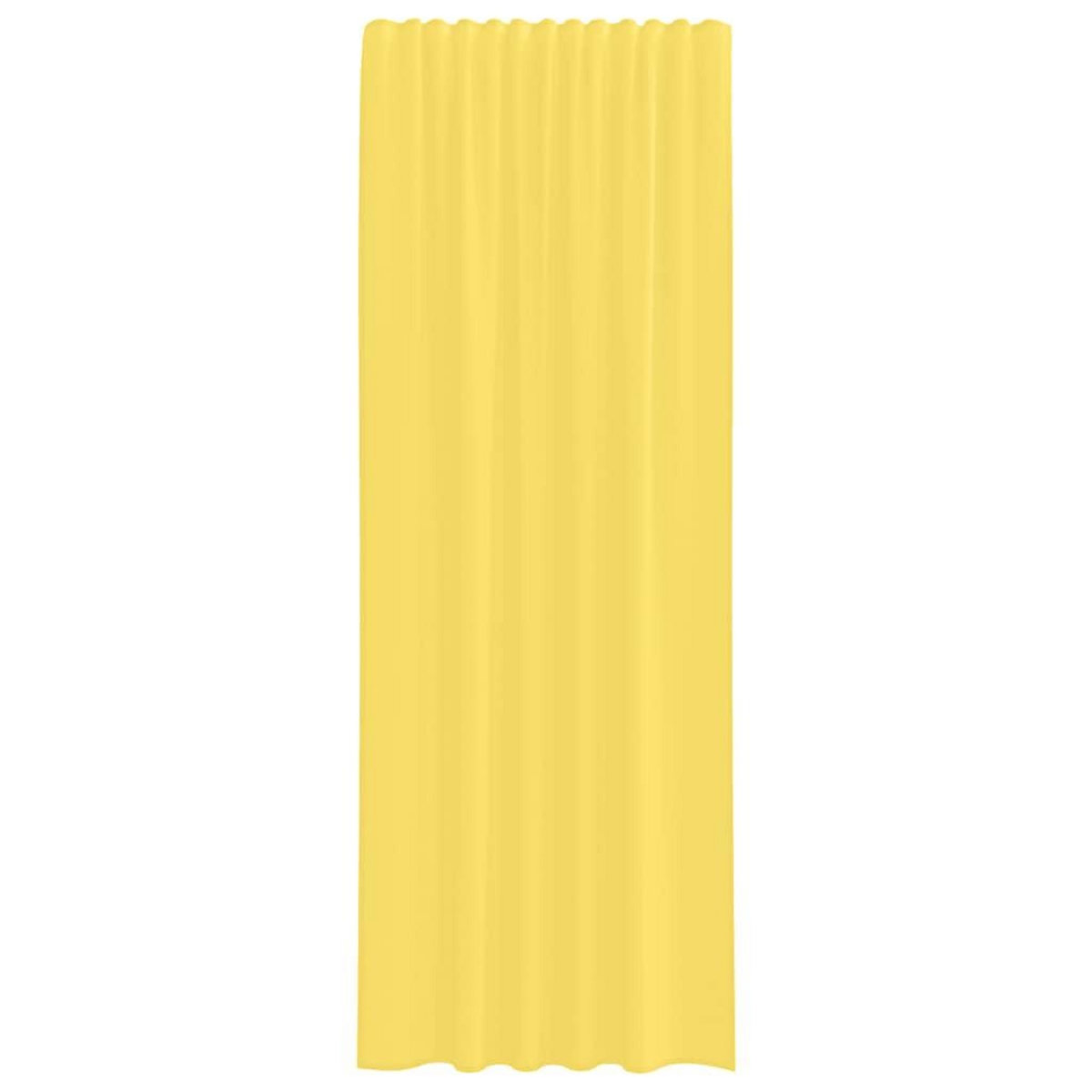 VIDAXL Rideaux en voile avec boucles 2 pcs jaune 140x260 cm