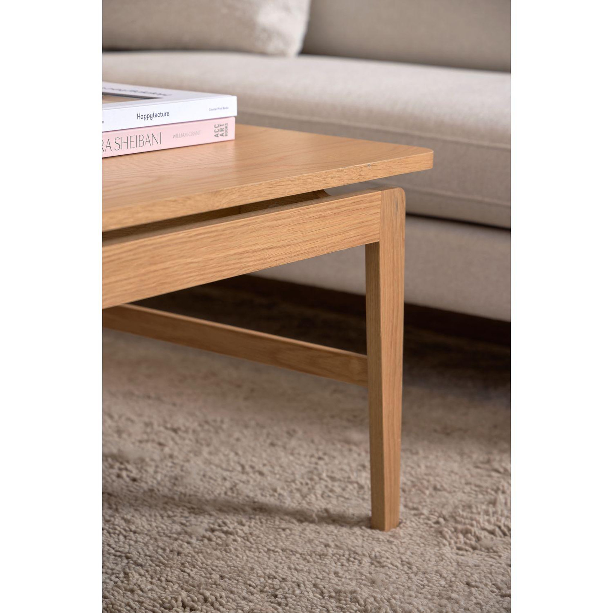 Voir la diapositive 3 : TOILINUX Table basse rectangulaire en chêne aren - marron