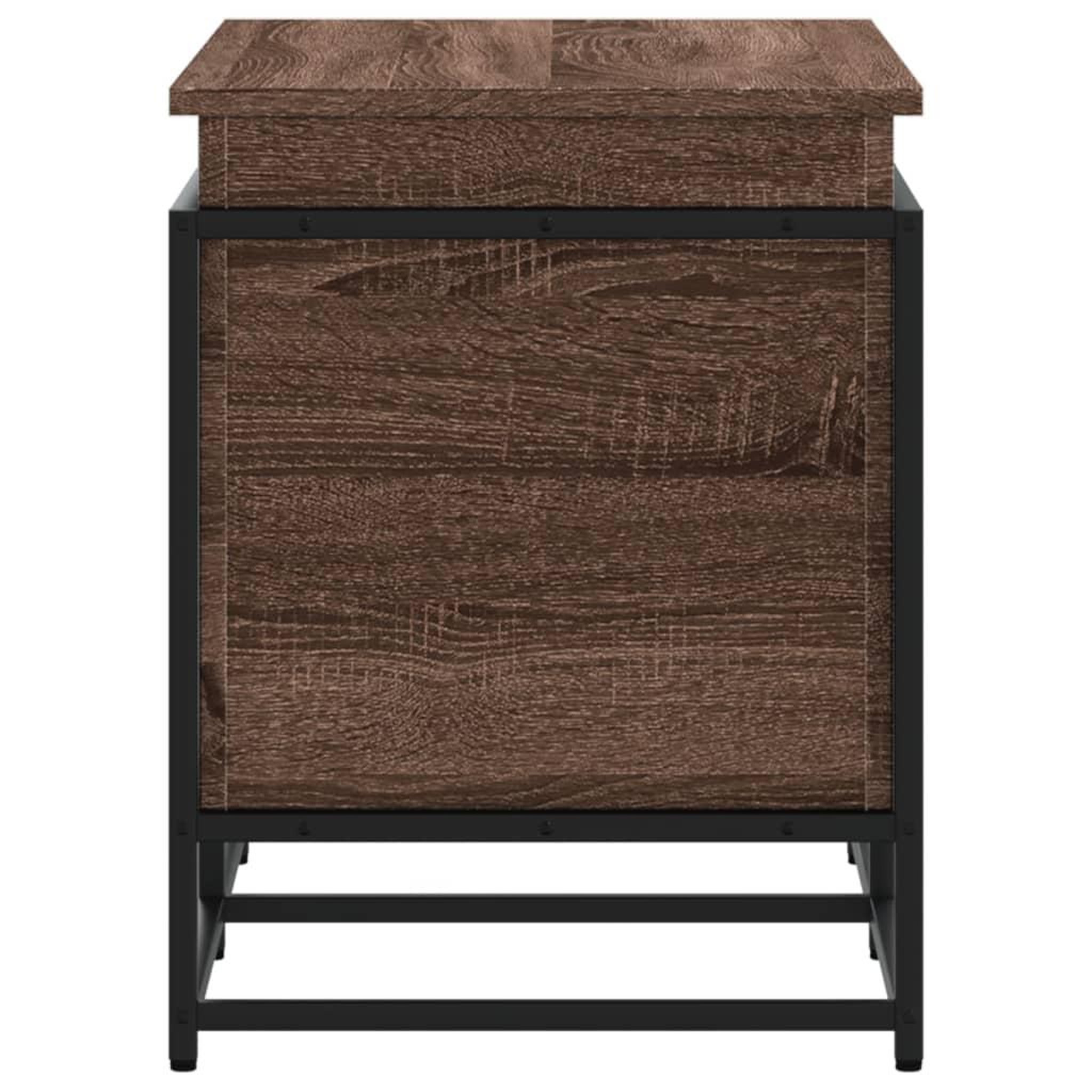 Voir la diapositive 5 : VIDAXL Boîte de rangement avec couvercle chene marron bois ingenierie