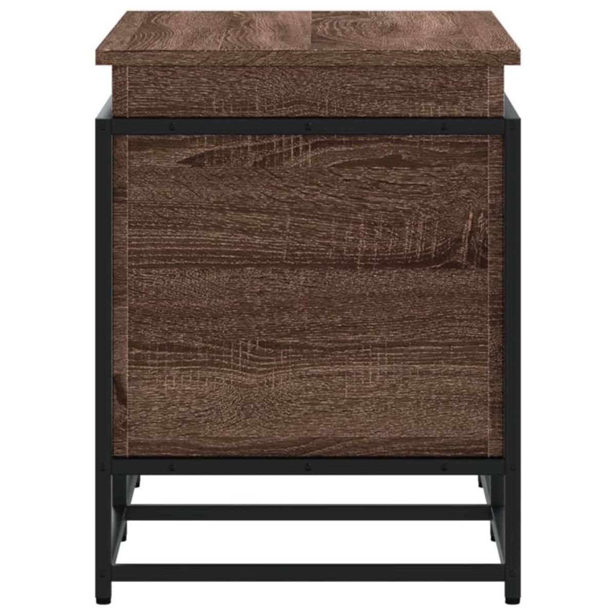 VIDAXL Boîte de rangement avec couvercle chene marron bois ingenierie