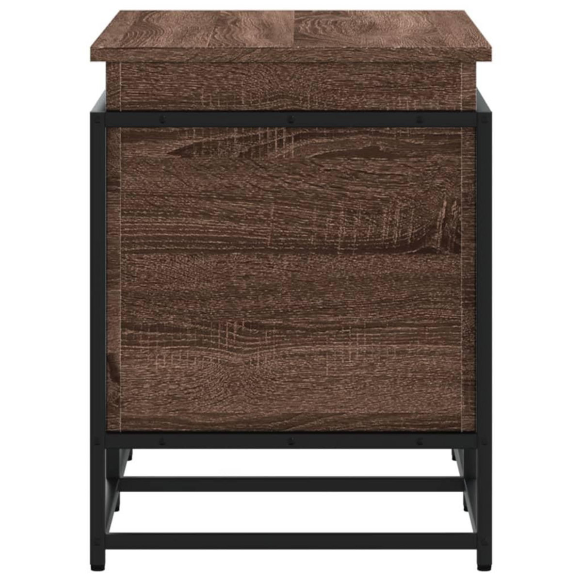 VIDAXL Boîte de rangement avec couvercle chene marron bois ingenierie