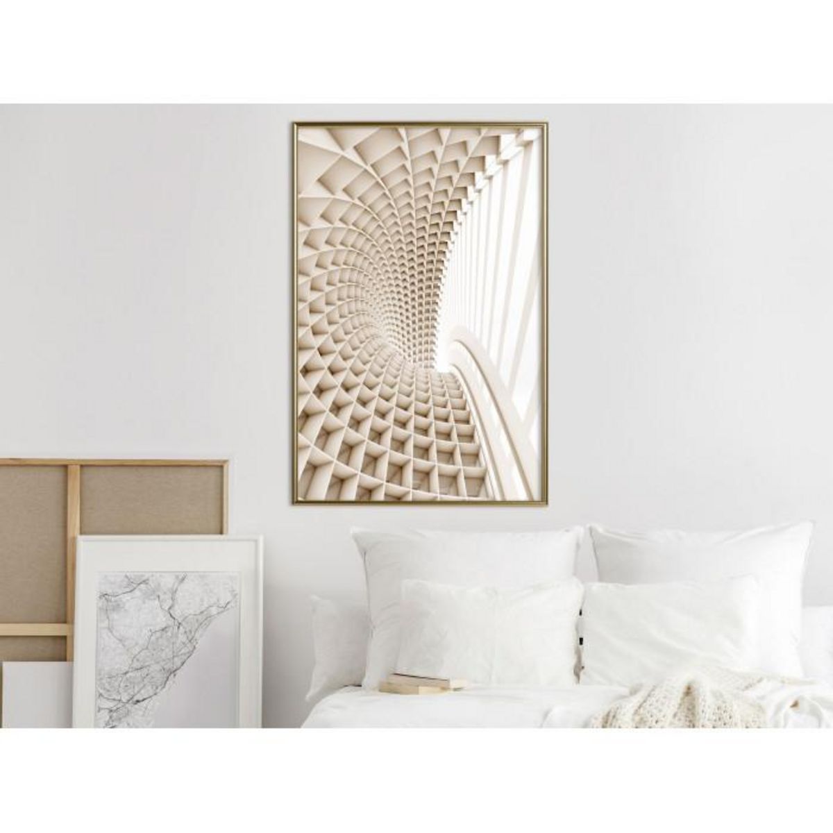 Paris Prix Affiche Murale Encadrée  Curved Library