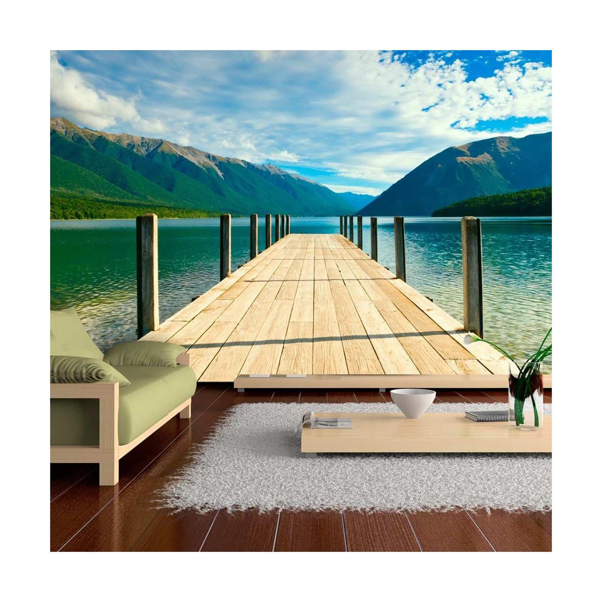 Paris Prix Papier peint  entre lac & montagnes ii  450x270cm