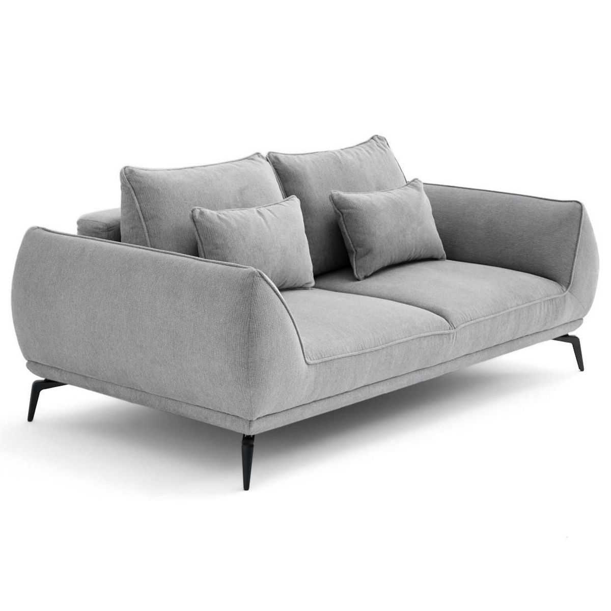 LISA DESIGN Arica - canapé droit 2 places en tissu texturé