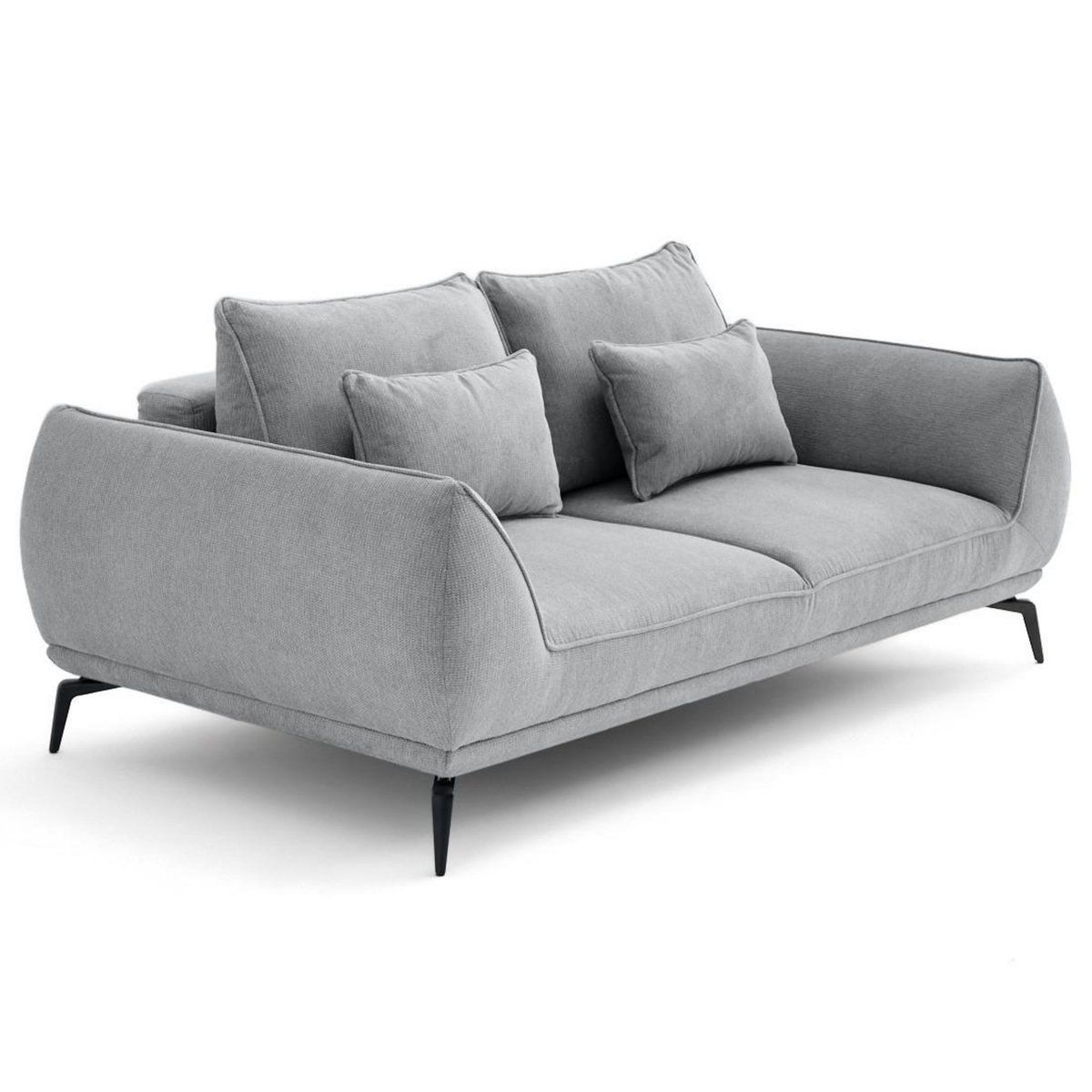 LISA DESIGN Arica - canapé droit 2 places en tissu texturé