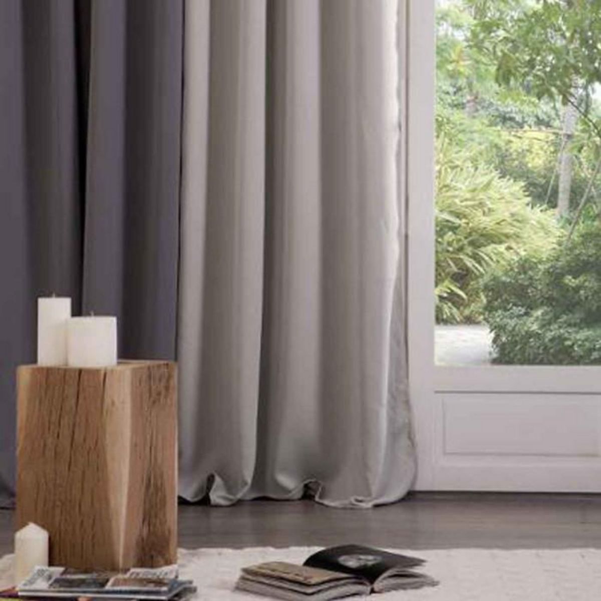 ATMOSPHERA Rideau Occultant  Topa  140x260cm Ivoire