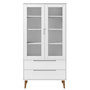 Voir la diapositive 4 : VIDAXL Armoire a vitrine MOLDE Blanc 90x35x175 cm Bois de pin massif