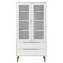Voir la diapositive 4 : VIDAXL Armoire a vitrine MOLDE Blanc 90x35x175 cm Bois de pin massif