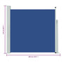 Voir la diapositive 6 : VIDAXL Auvent lateral retractable de patio 170x300 cm Bleu