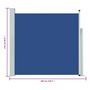 Voir la diapositive 6 : VIDAXL Auvent lateral retractable de patio 170x300 cm Bleu