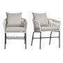 Voir la diapositive 2 : OUTSUNNY Lot de 2 fauteuils de jardin avec coussins métal cordes PE noir gris