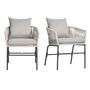 Voir la diapositive 2 : OUTSUNNY Lot de 2 fauteuils de jardin avec coussins métal cordes PE noir gris