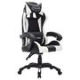 Voir la diapositive 3 : VIDAXL Fauteuil de jeux video avec LED RVB Blanc et noir Similicuir