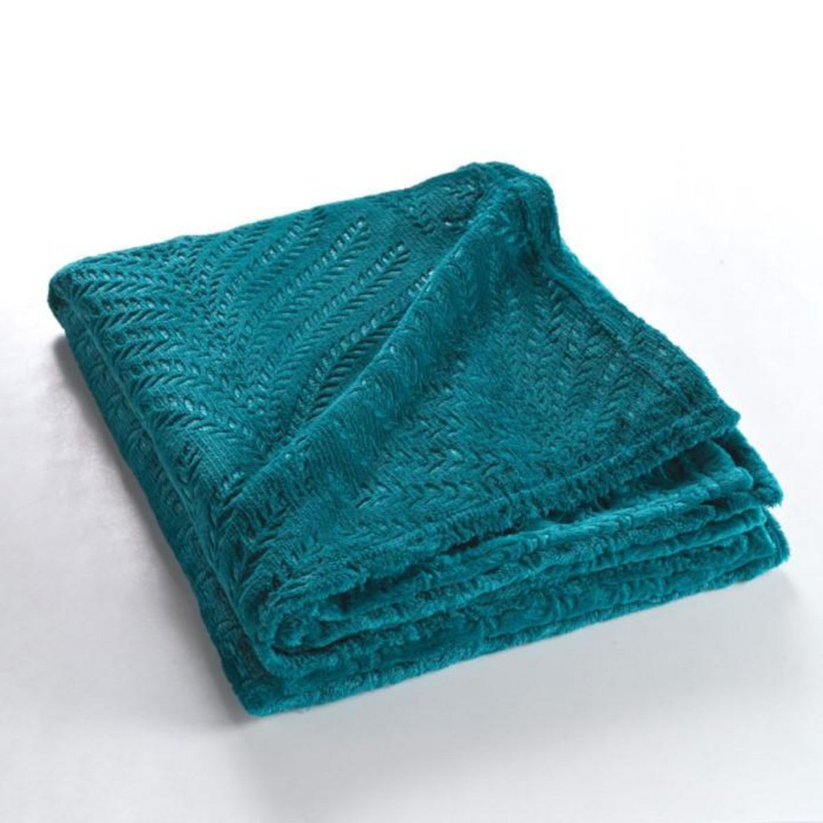 Paris Prix Plaid Uni en Flanelle  Nelia  125x150cm Bleu