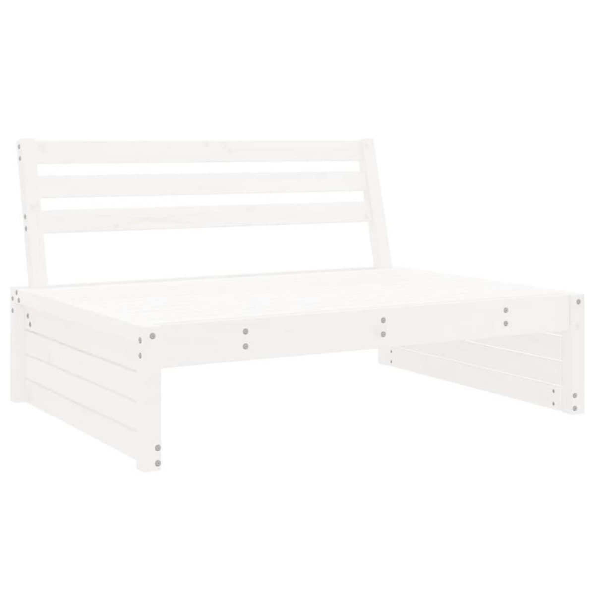 VIDAXL Salon de jardin 5 pcs blanc bois massif de pin