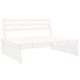 Voir la diapositive 3 : VIDAXL Salon de jardin 5 pcs blanc bois massif de pin
