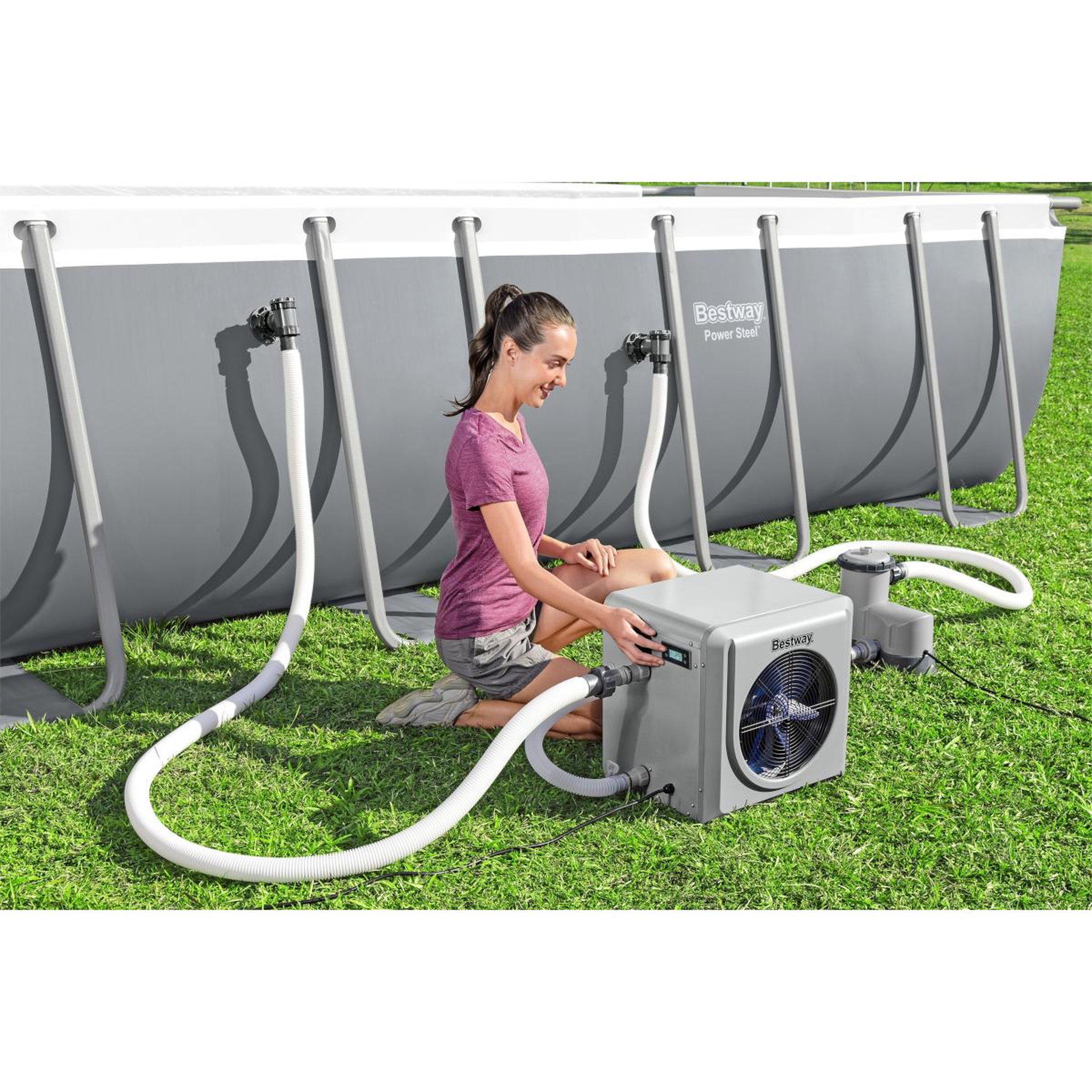 Voir la diapositive 3 : BESTWAY Réchauffeur de piscine hors sol 4 kw - 58748