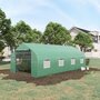 Voir la diapositive 2 : OUTSUNNY Serre tunnel grande taille 17,85 m² châssis tubulaire acier galvanisé renforcé 2,4 cm 8 fenêtres 1 porte vert
