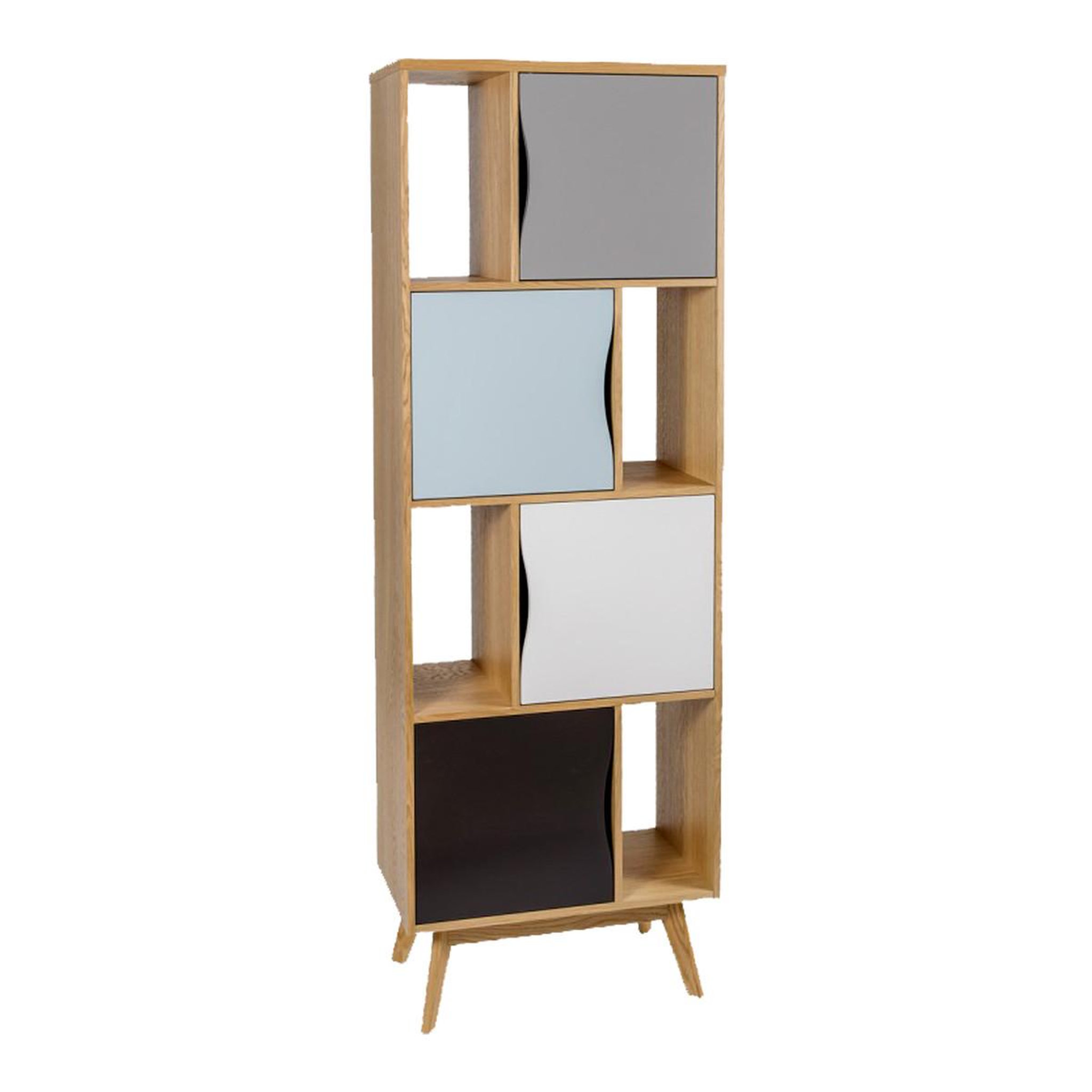 Paris Prix Bibliothèque Design  Avon  191cm Chêne & Bleu