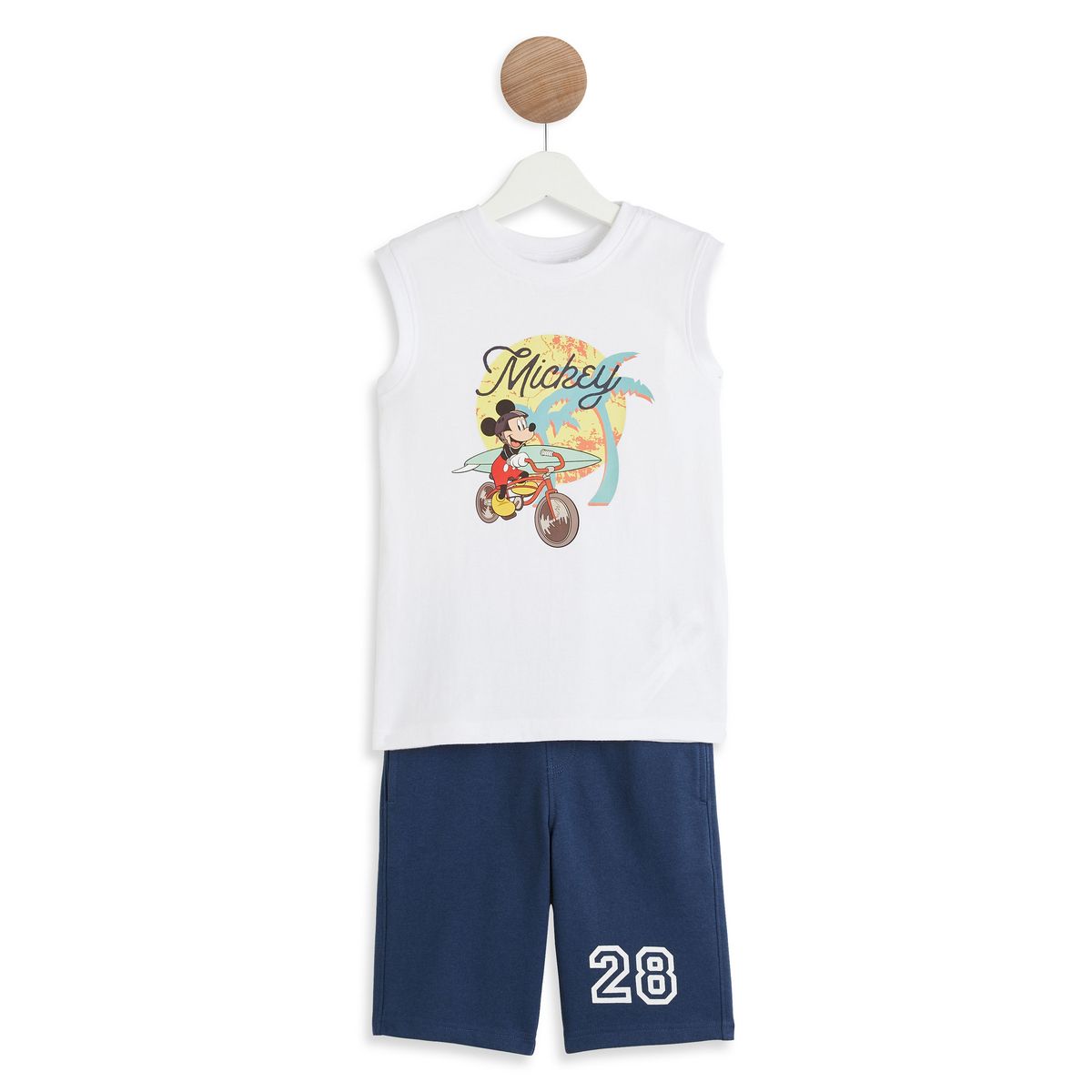 MICKEY Débardeur et bermuda en molleton garçon Mickey