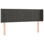 Voir la diapositive 2 : VIDAXL Tete de lit avec oreilles Gris fonce 147x16x78/88 cm Velours
