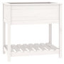 Voir la diapositive 2 : VIDAXL Jardiniere avec etagere Blanc 82,5x54x81 cm Bois massif de pin