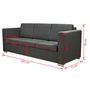 Voir la diapositive 6 : VIDAXL Canape a 3 places Tissu Gris fonce