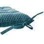 Voir la diapositive 3 : ATMOSPHERA Galette de Chaise  Otto  38x38cm Bleu Canard