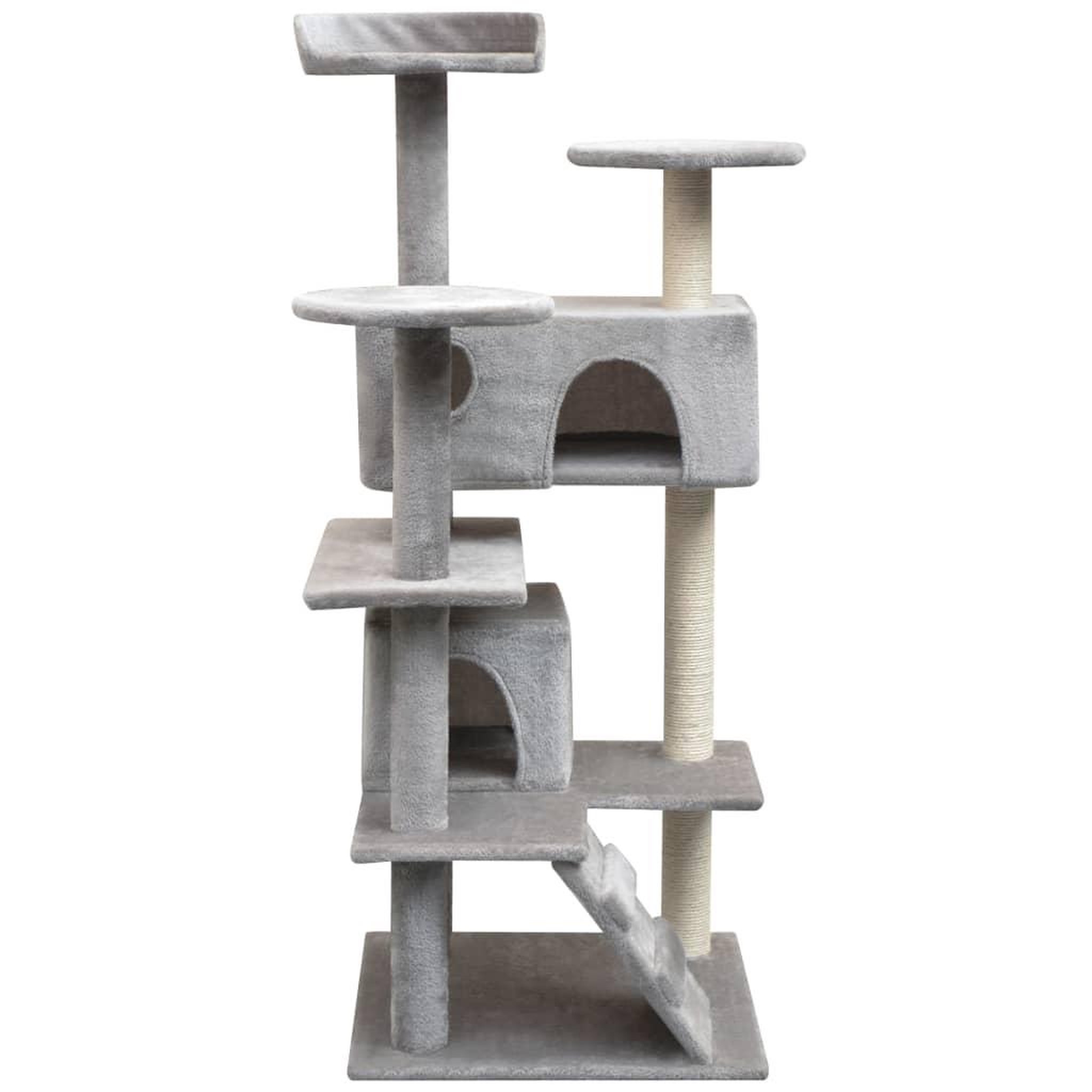 Voir la diapositive 2 : VIDAXL Arbre a chat avec griffoirs en sisal 125 cm Gris
