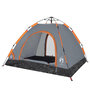 Voir la diapositive 5 : VIDAXL Tente de camping 3 personnes gris et orange liberation rapide