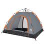 Voir la diapositive 5 : VIDAXL Tente de camping 3 personnes gris et orange liberation rapide