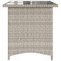 Voir la diapositive 5 : VIDAXL Table de jardin et dessus en verre gris clair 110x68x70cm rotin