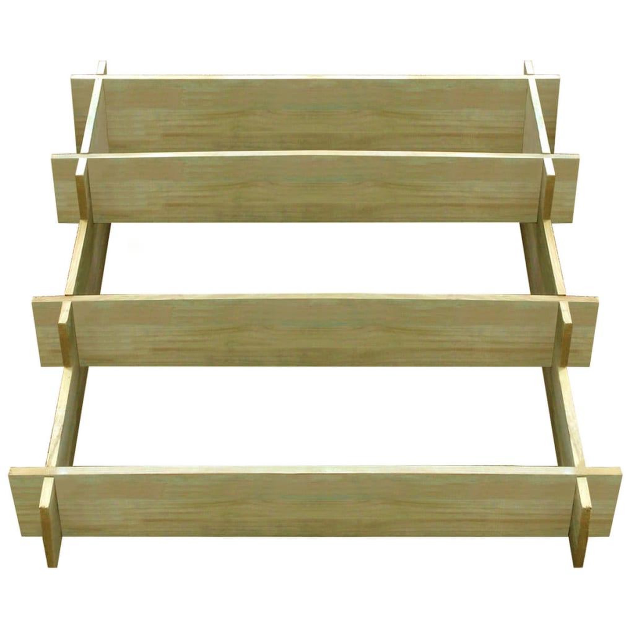 Voir la diapositive 2 : VIDAXL Jardiniere a 3 niveaux 90 x 90 x 35 cm bois impregne