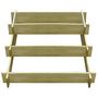 Voir la diapositive 2 : VIDAXL Jardiniere a 3 niveaux 90 x 90 x 35 cm Bois impregne