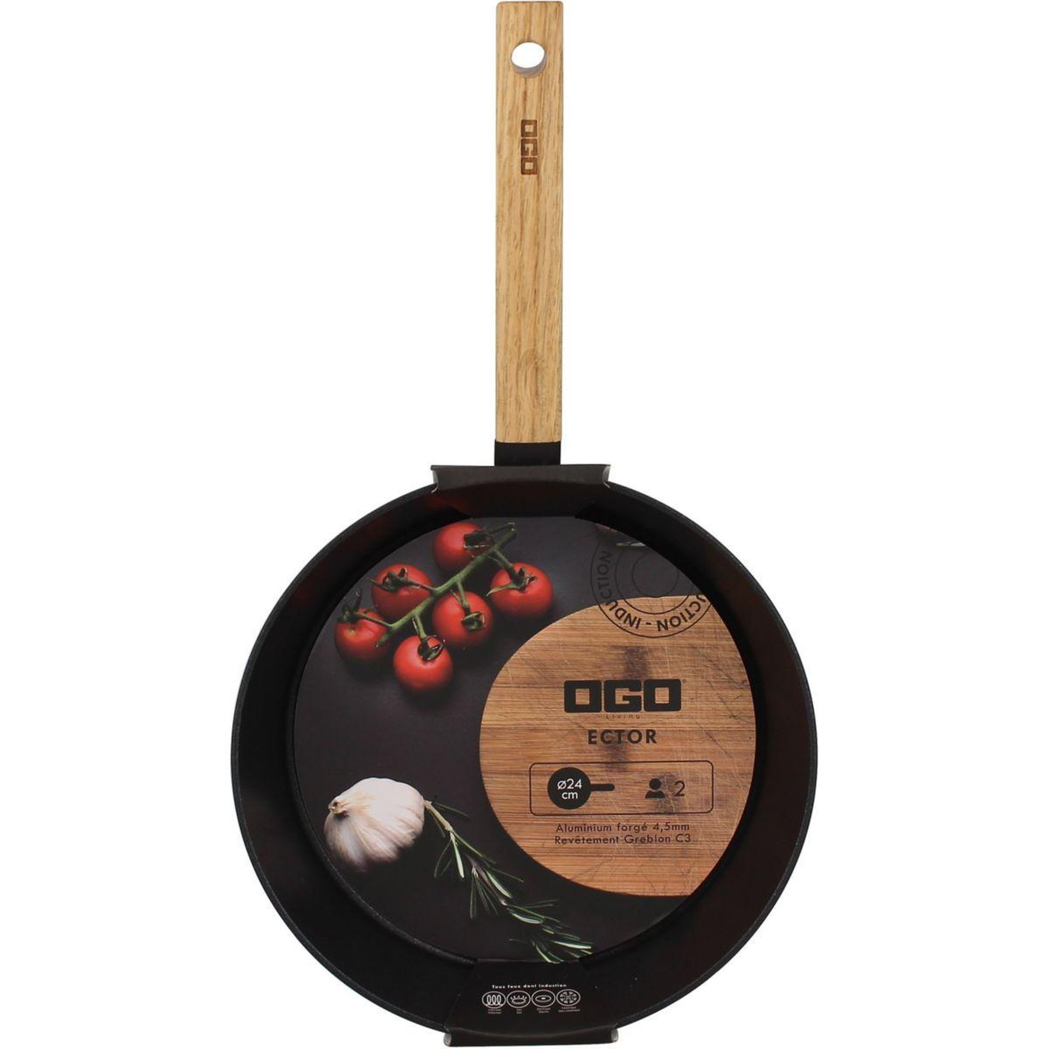 Voir la diapositive 3 : OGO LIVING Poêle 24cm Ector