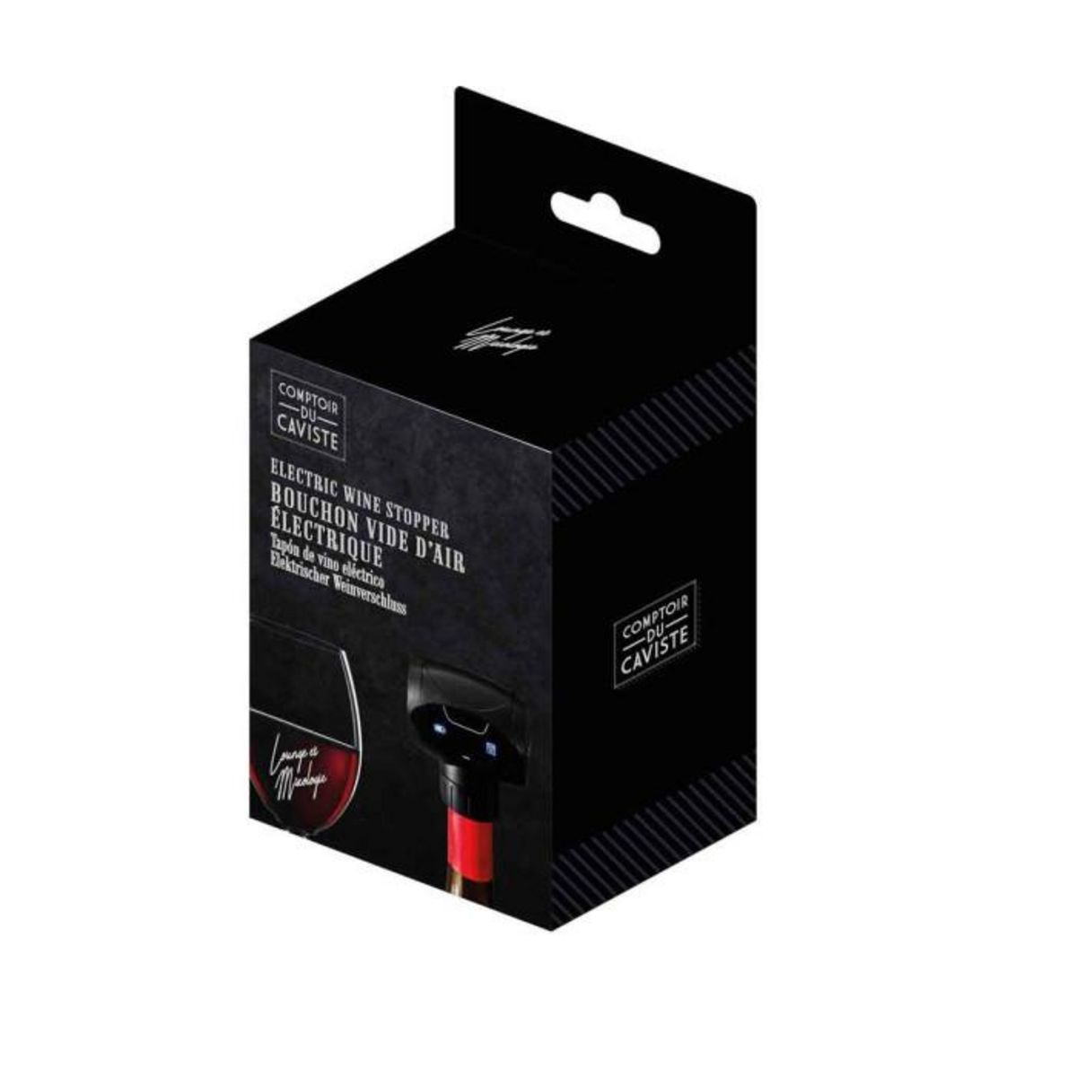 Paris Prix Bouchon de Vin Vide d'Air  Électrique  7cm Noir
