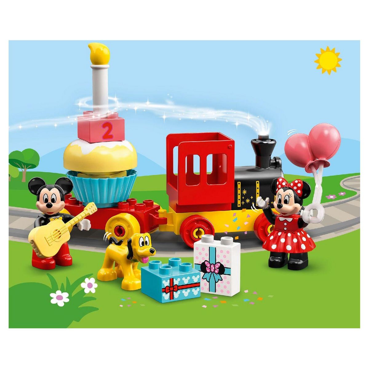 LEGO DUPLO 10941 Le Train d&rsquo;anniversaire de Mickey et Minnie Jouet pour Enfant de 2 ans