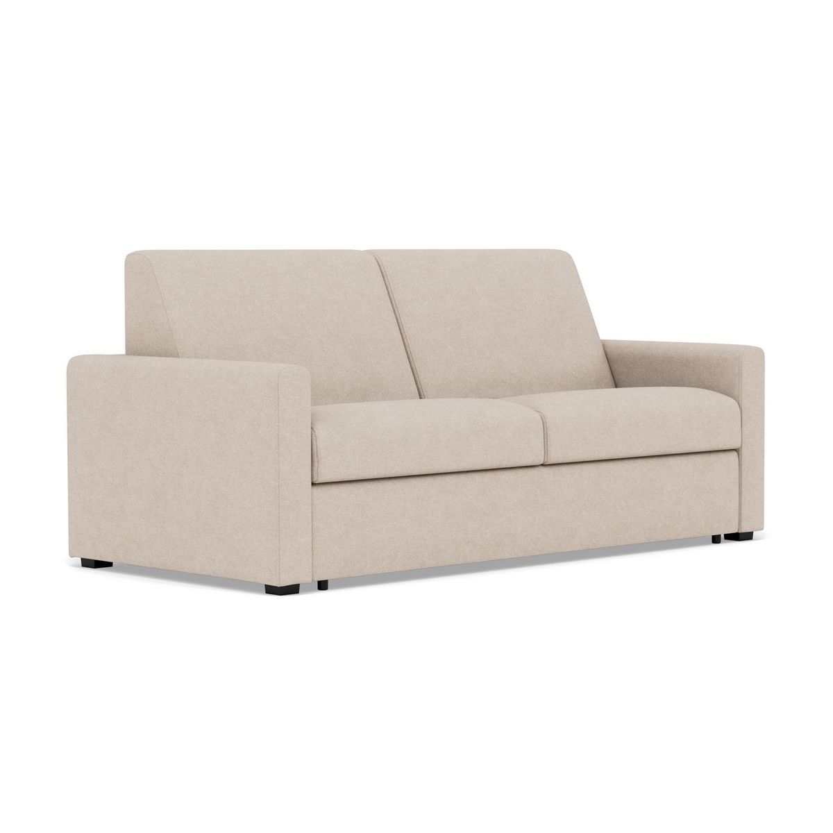 BEST MOBILIER Julia - canapé 3 places convertible express couchage quotidien 140 cm matelas 18 cm en tissu