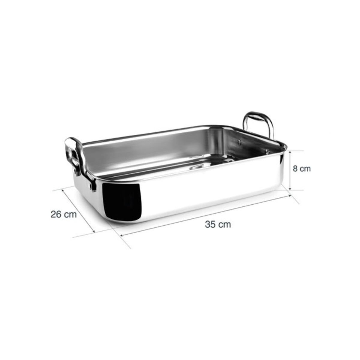 Lacor Plat à rôtir 35x26cm inox - 60865