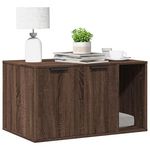 VIDAXL Meuble de bac a litiere pour chat chene marron bois ingenierie