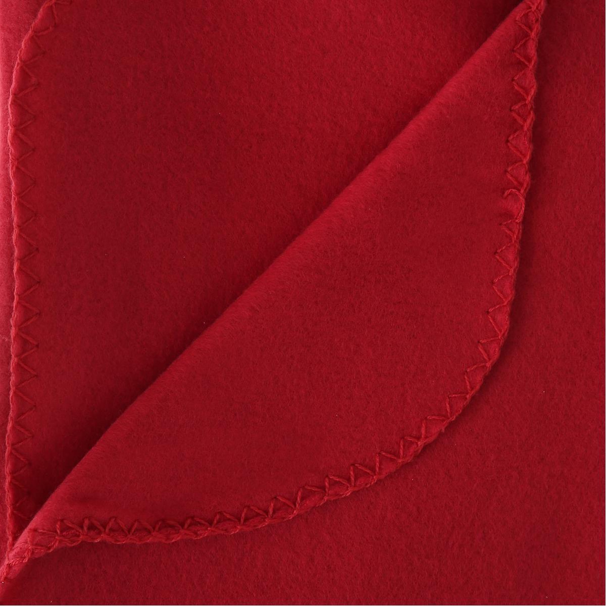 Voir la diapositive 2 : ATMOSPHERA Plaid polaire  jeremy  125x150cm rouge
