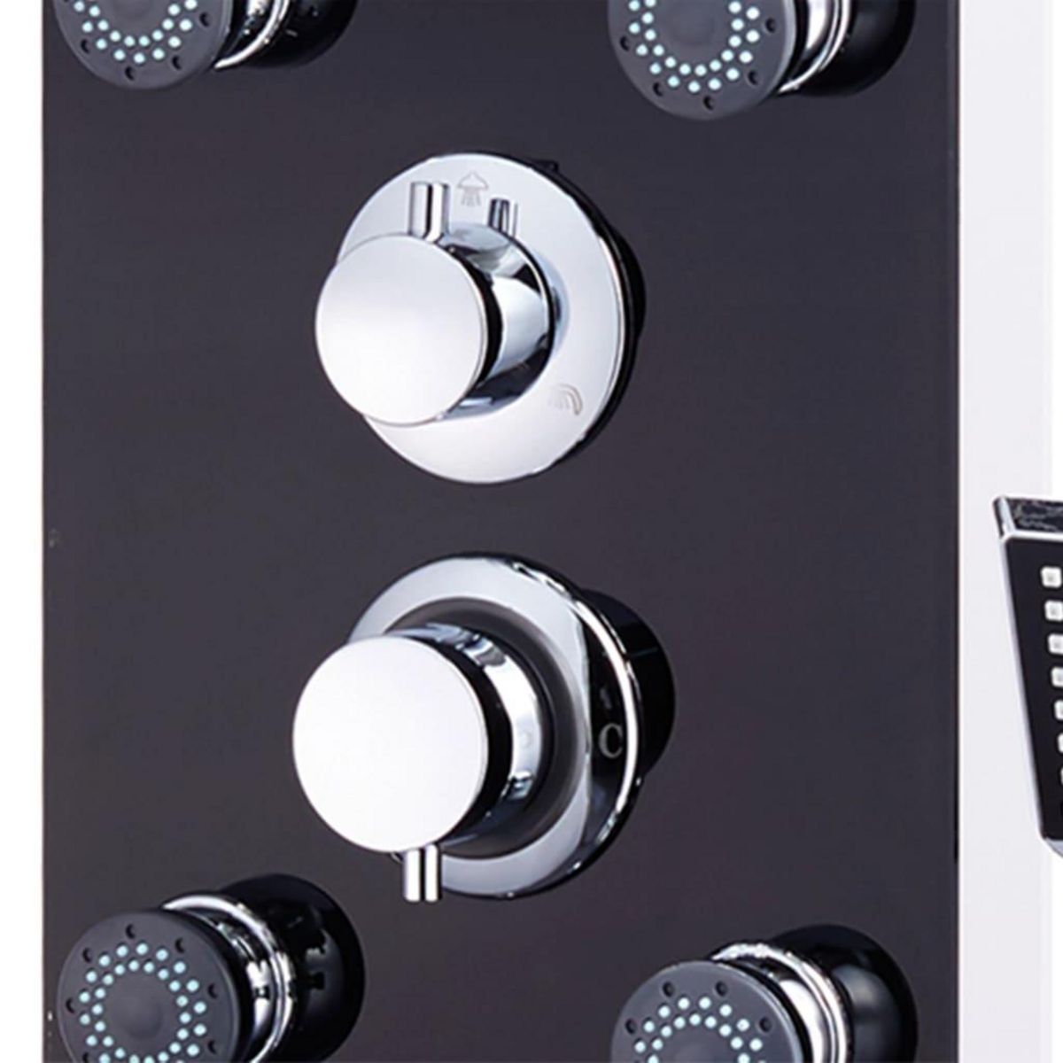 VIDAXL Panneau de douche Verre 25 x 44,6 x 130 cm Noir