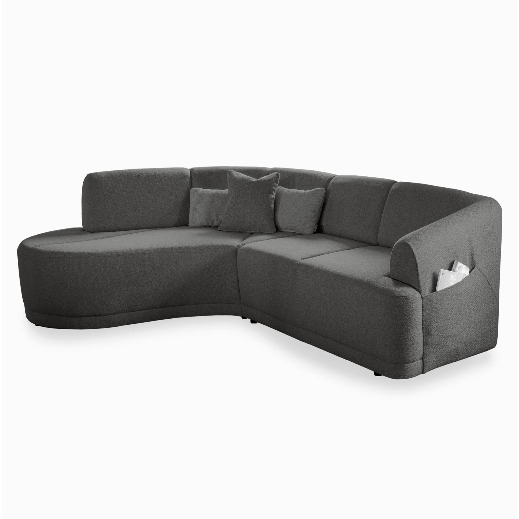 Voir la diapositive 1 : BEST MOBILIER Siena - canapé d'angle gauche - 5 places - en tissu