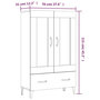 Voir la diapositive 6 : VIDAXL Buffet Blanc brillant 70x31x115 cm Bois d'ingenierie