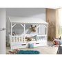 Voir la diapositive 2 : Paris Prix Lit Cabane Enfant en Bois  Housebed III  90x200cm Blanc