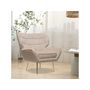 Voir la diapositive 2 : Habitat et Jardin Fauteuil en velours  Austin  - 79 x 71 x 79.5 cm - Beige