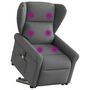 Voir la diapositive 1 : VIDAXL Fauteuil inclinable de massage electrique Gris fonce Tissu