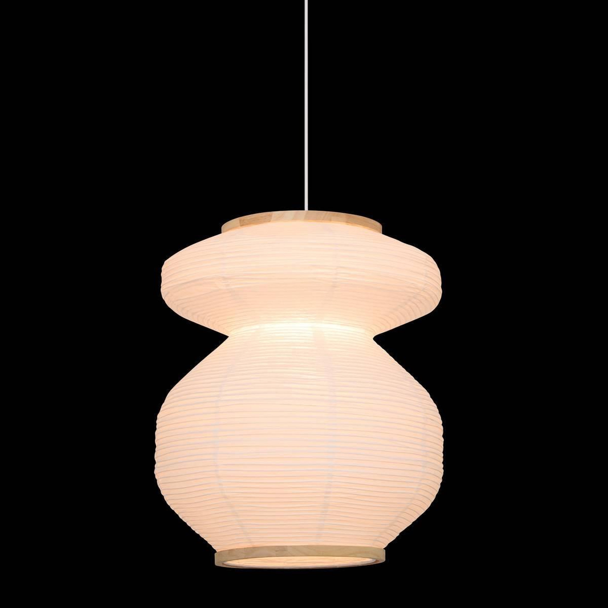 Voir la diapositive 5 : ATMOSPHERA Lampe suspension en papier  nika  45cm blanc