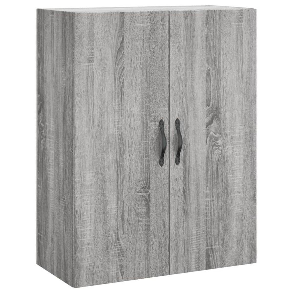 VIDAXL Buffet haut Sonoma gris 69,5x34x180 cm Bois d'ingenierie